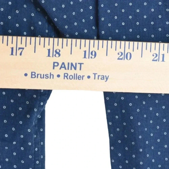 Vince || Men's Navy Micro Dots Career Collared Shirt Long Sleeve Size Small - Picture 5 of 9